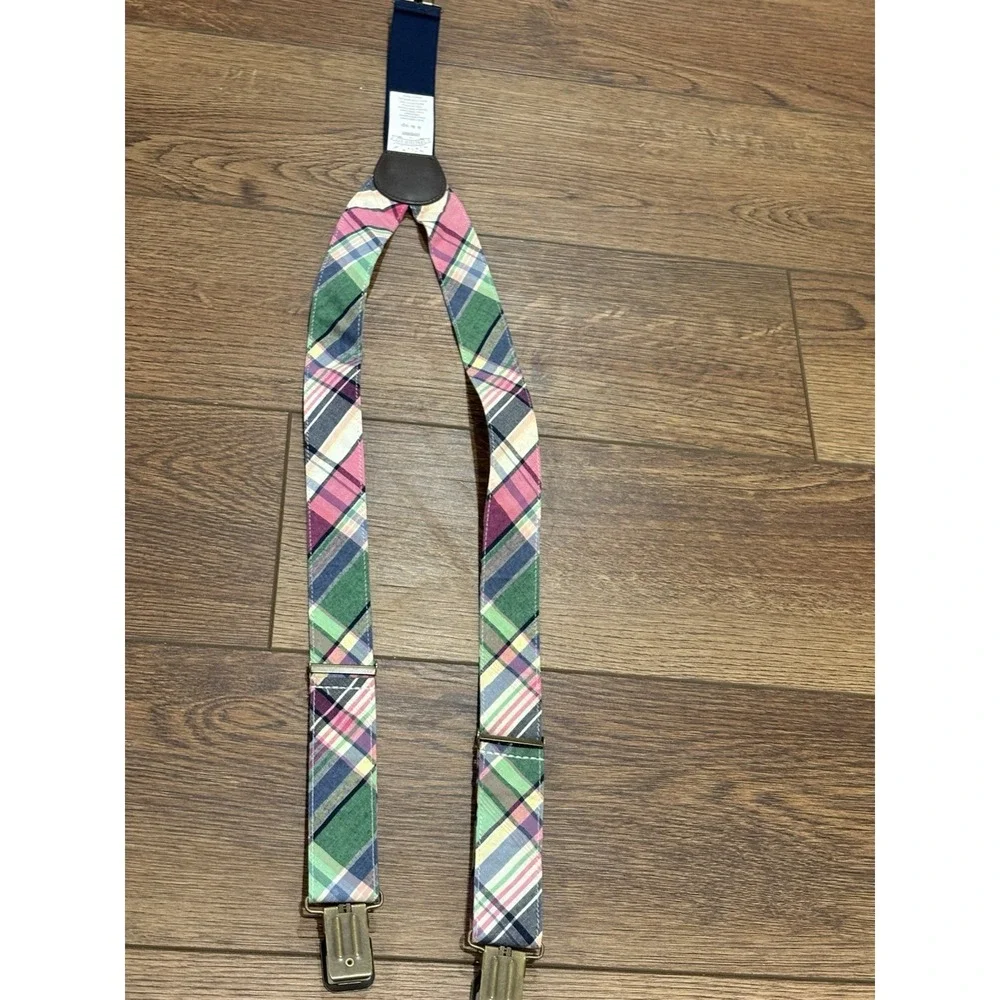 Dressed Up Gymboree Sz 6 And  Up Pink Plaid Suspenders Set Bow tie Tie Lot